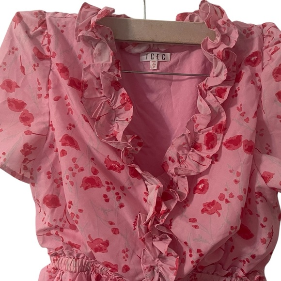 TCEC PINK FLORAL DRESS SIZE MEDIUM RARE - Picture 9 of 16